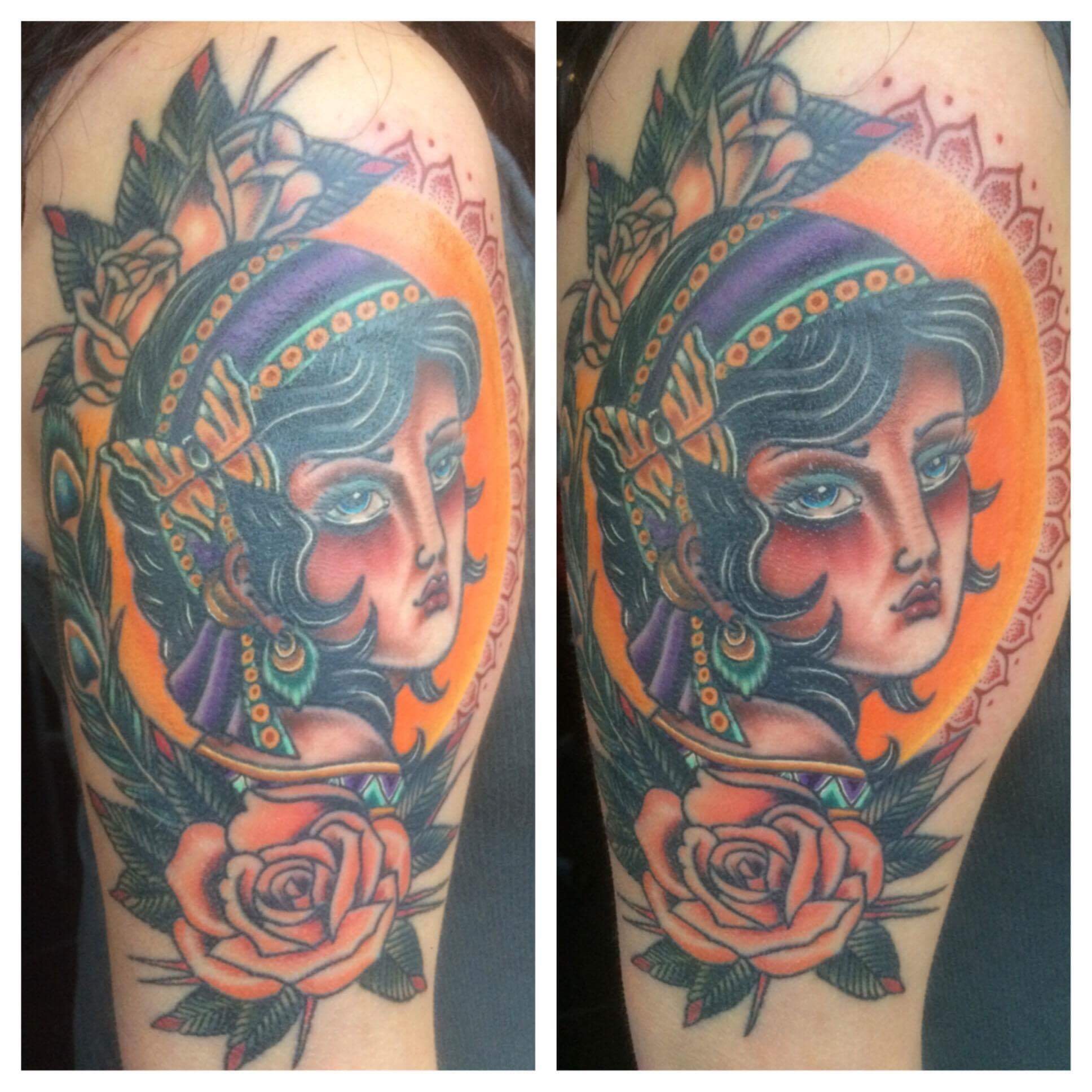 Trad style colour portrait