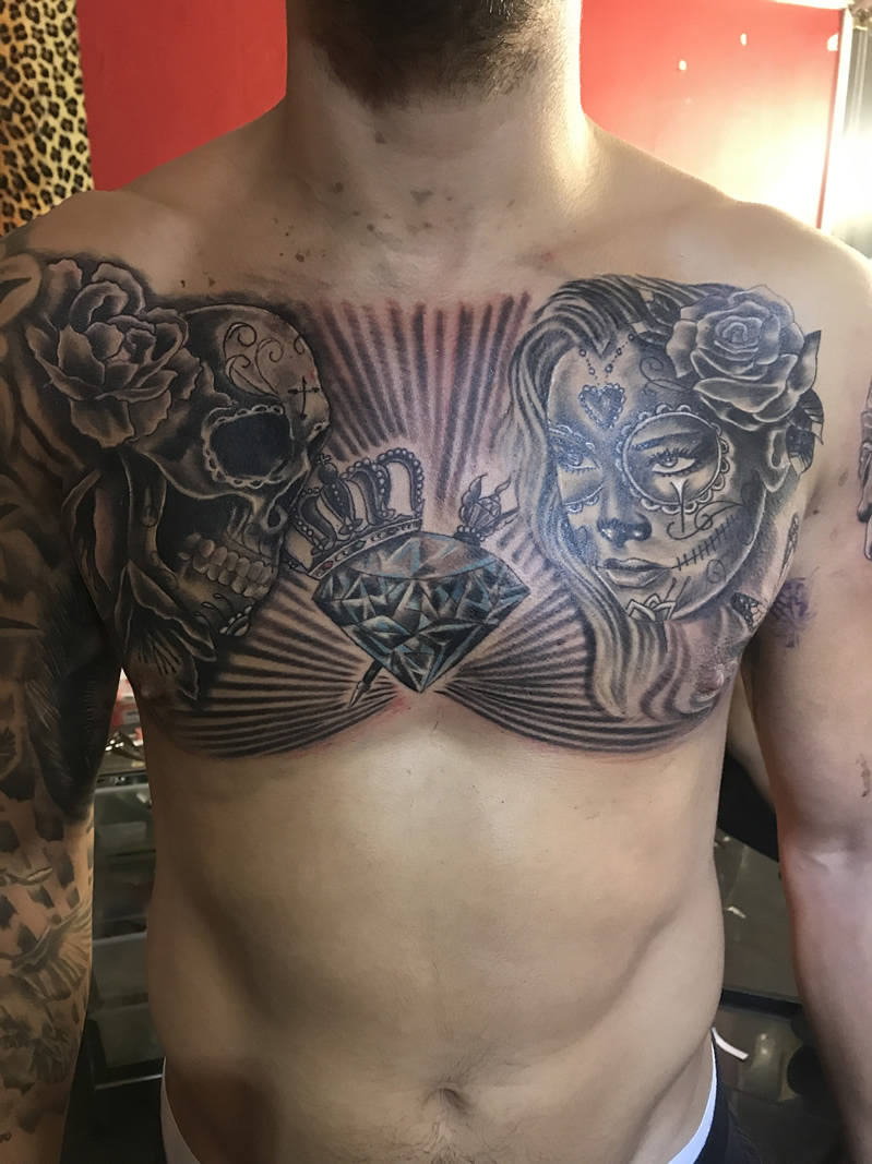 Chestpiece in progress